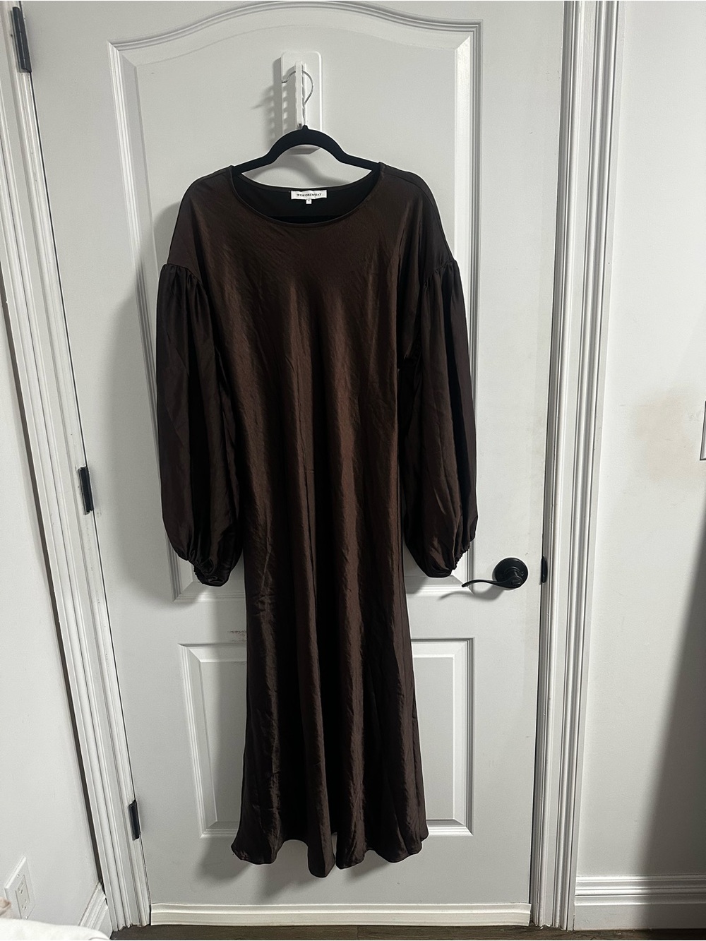 Women’s Brown Long Sleeve Midi Dress